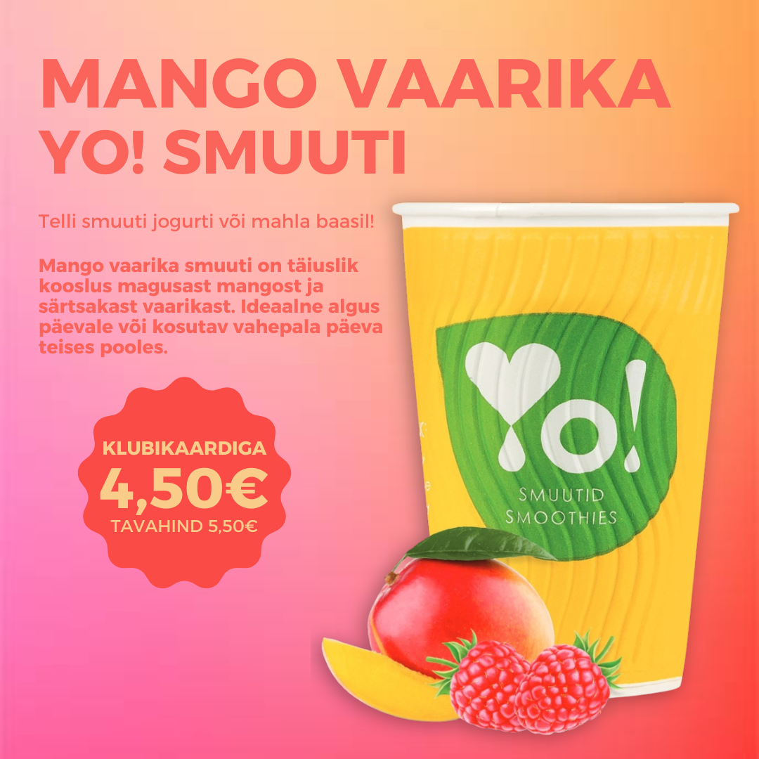 Juuli eripakkumine – mango vaarika smuuti