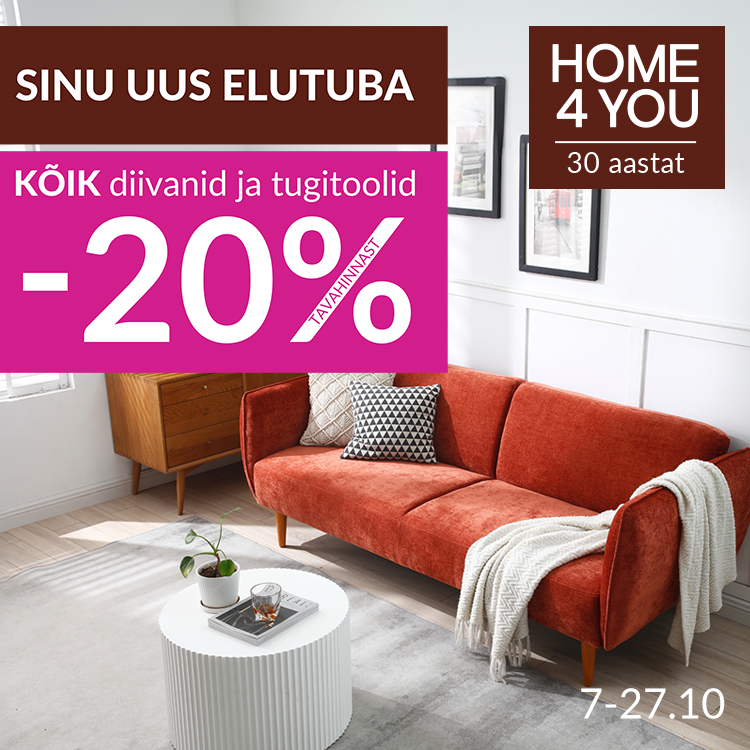 Sinu uus elutuba – kõik diivanid ja tugitoolid -20%