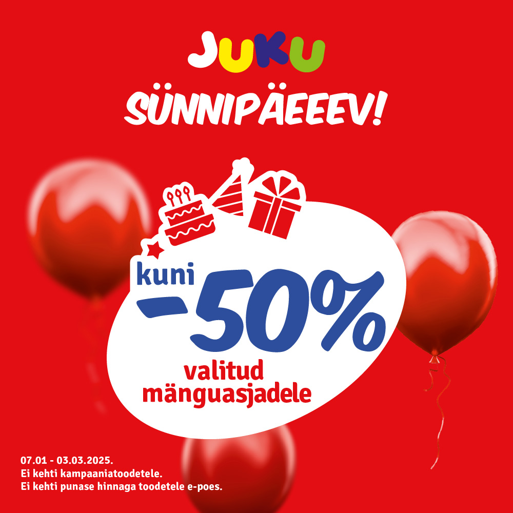 SÜNNIPÄEEEV! Kuni -50% valitud mänguasjadele! 