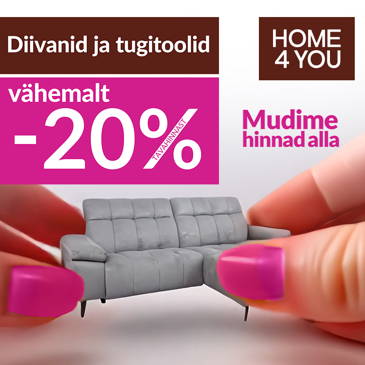 Mudime hinnad alla! Kõik diivanid ja tugitoolid vähemalt -20%