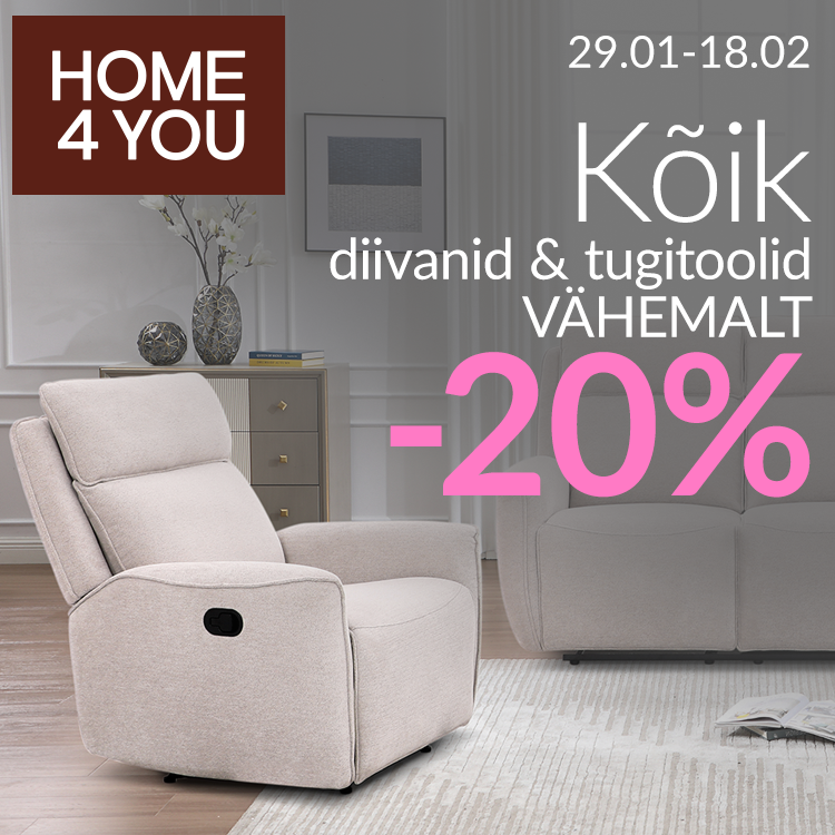 Mudime hinnad alla! Kõik diivanid-tugitoolid -20%