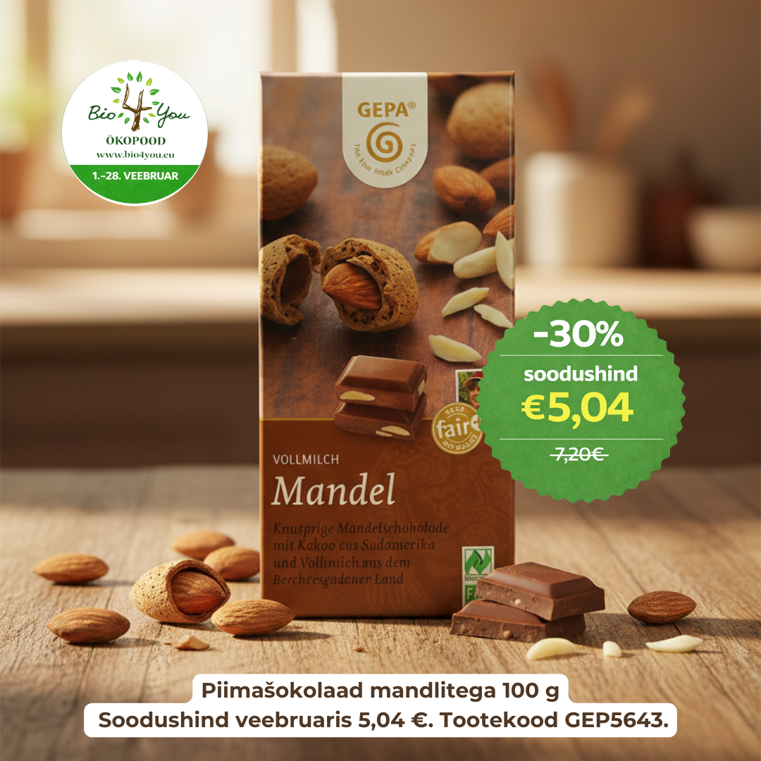 Veebruari ökopakkumised – Piimašokolaad mandlitega