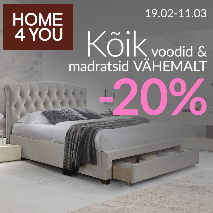 Mudime hinnad alla! Kõik voodid ja madratsid vähemalt -20% + eripakkumised!