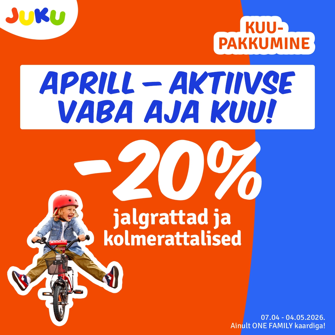 Jalgrattad ja kolmerattalised -20%