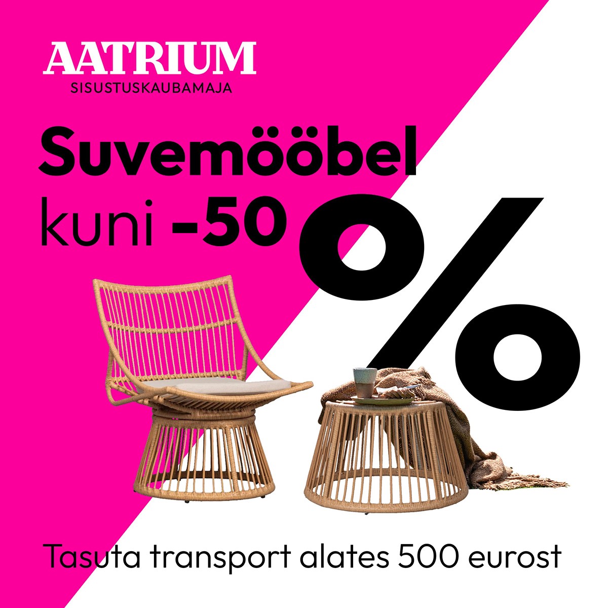 Suvemööbel kuni -50%! Lisaks tasuta kojuvedu