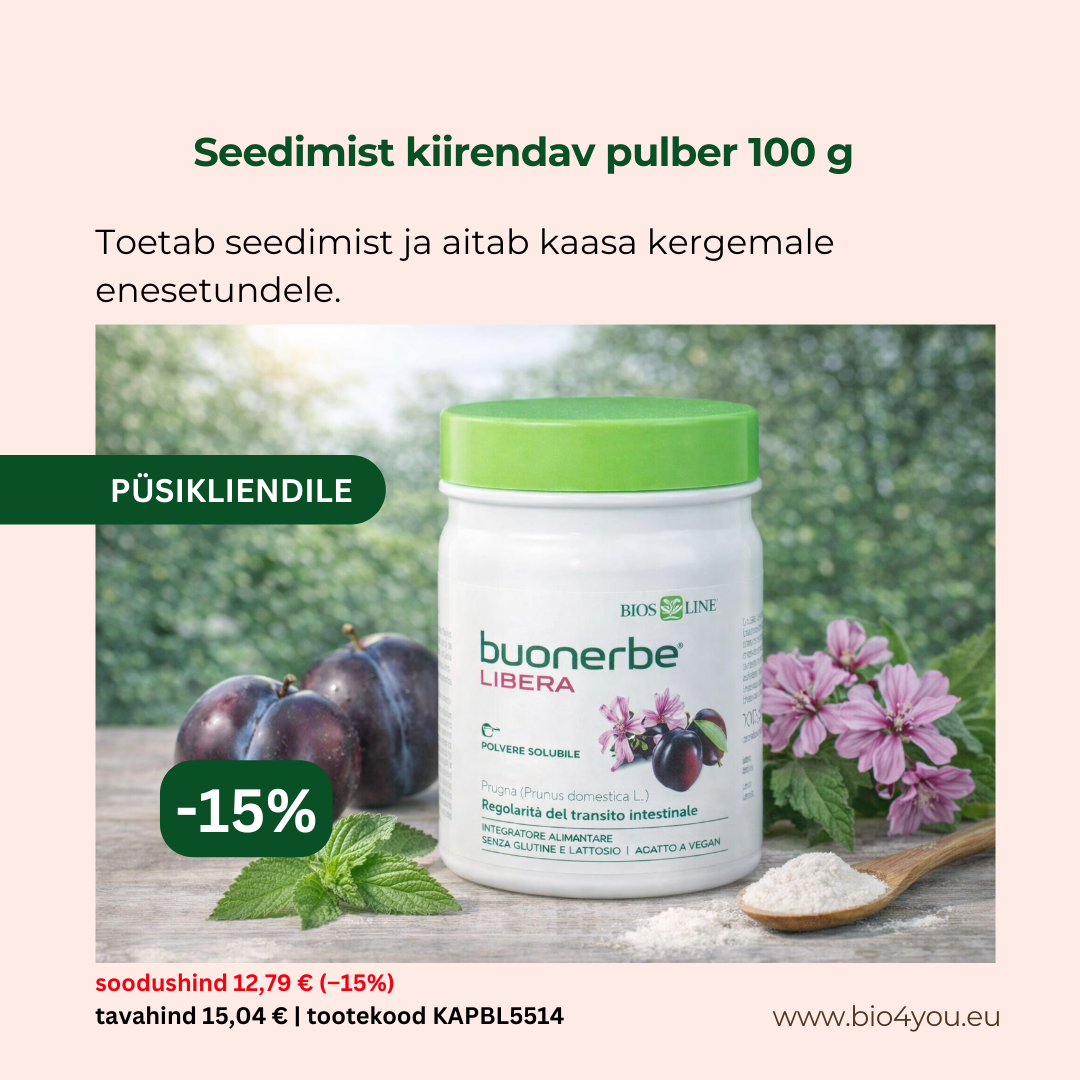 Bio4you püsikliendile- seedimist kiirendav pulber -15%