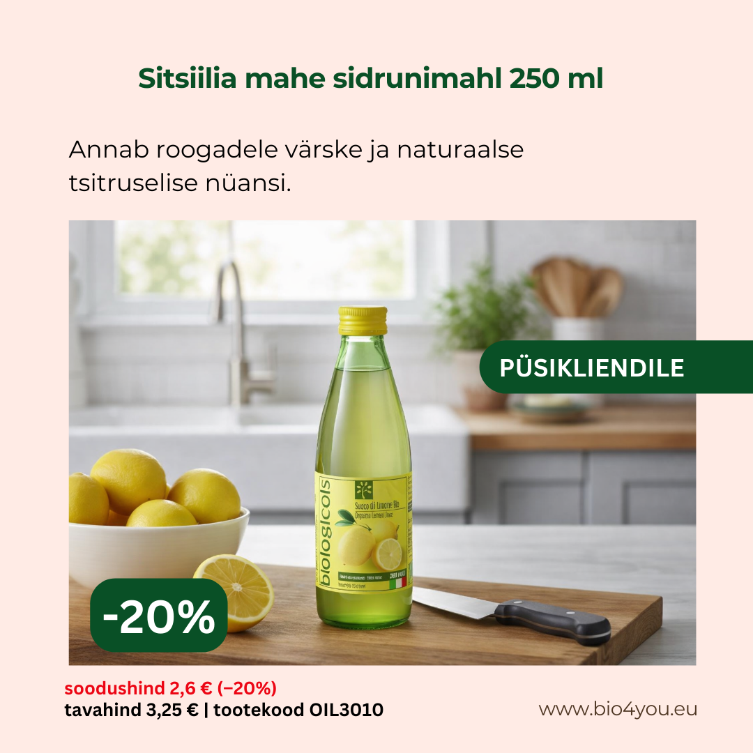 Bio4you püsikliendile- Sitsiilia sidrunimahl -20%