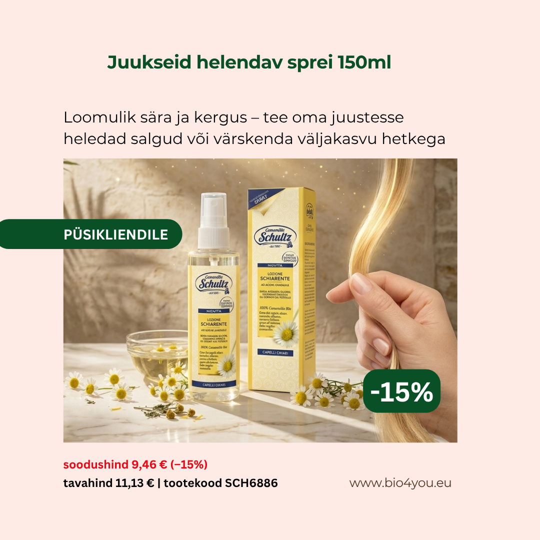 Bio4You püsikliendile- juukseid helendav sprei -15%