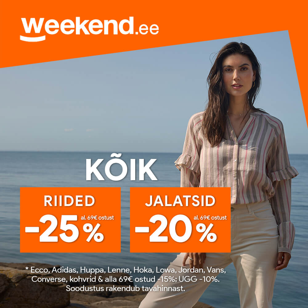 Riided -25%, jalatsid -20%