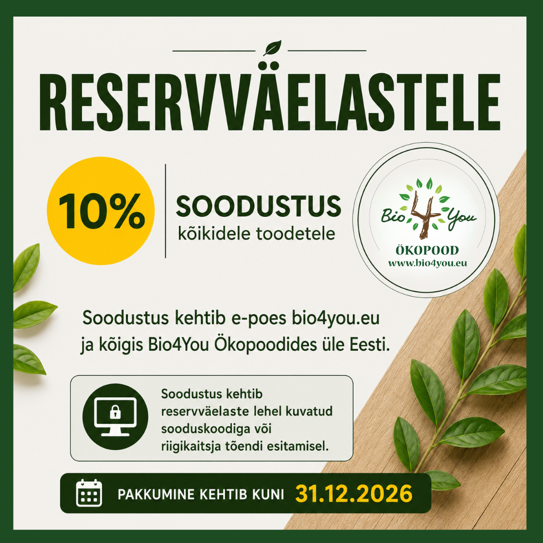 Reservväelaste eripakkumine -10% kõigile toodetele kuni 31.12.2026