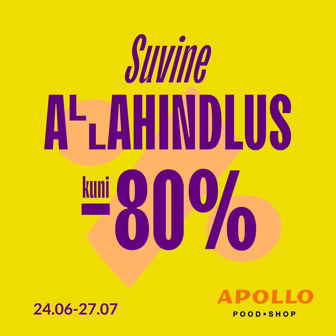 Apollos on suur SUVEALE! Pakkumised kuni -80%