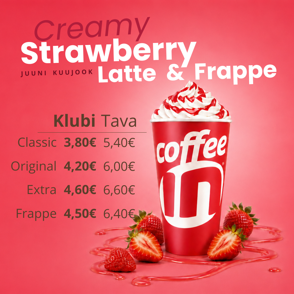 Juuni kuujook – Creamy Strawberry Latte & Frappe