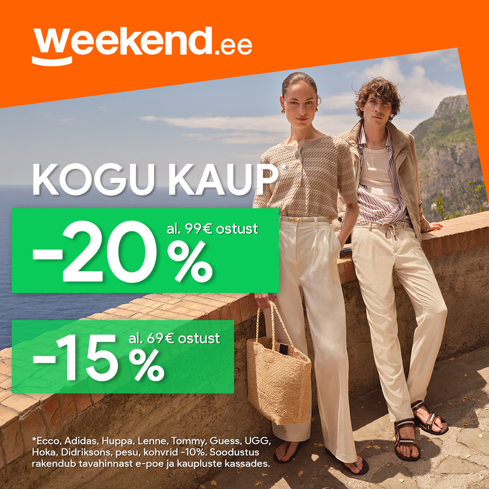 Kogu kaup -20% al 99 € ostust