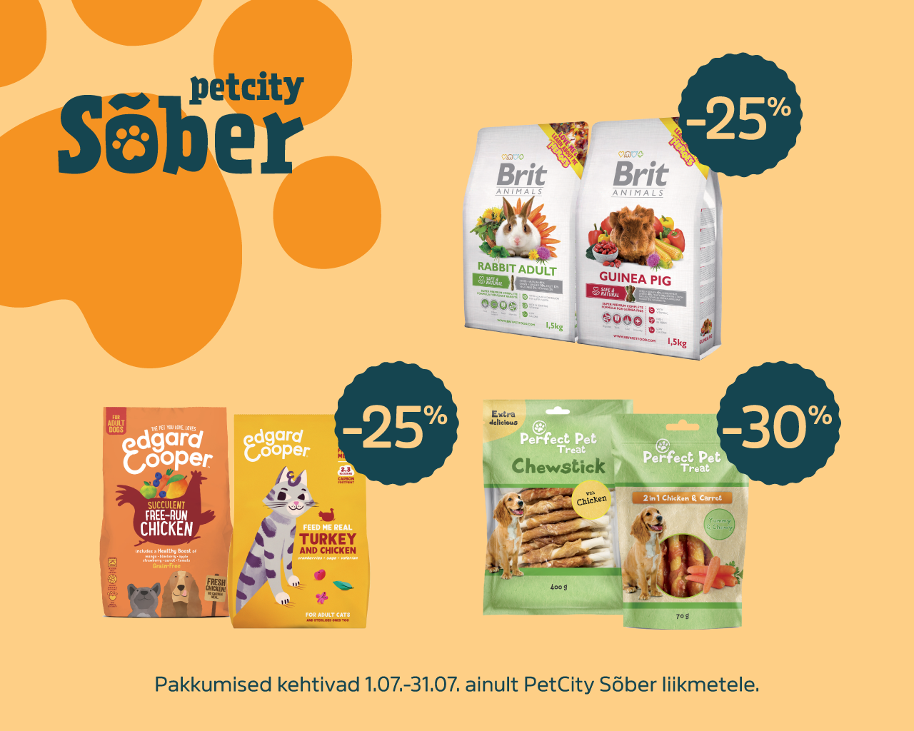 PetCity Sõber püsikliendi pakkumised 1.07-31.07.26