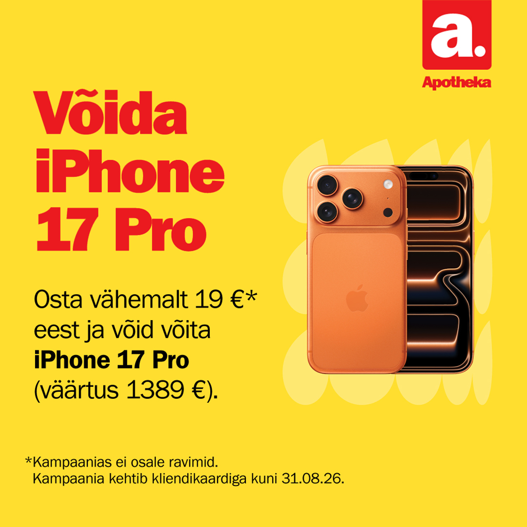 Alusta kooliaastat Apothekaga – leia tooted õppimise, hea enesetunde ja kogu pere tervise toetamiseks ning osta vähemalt 19 € eest, et võita iPhone 17 Pro!