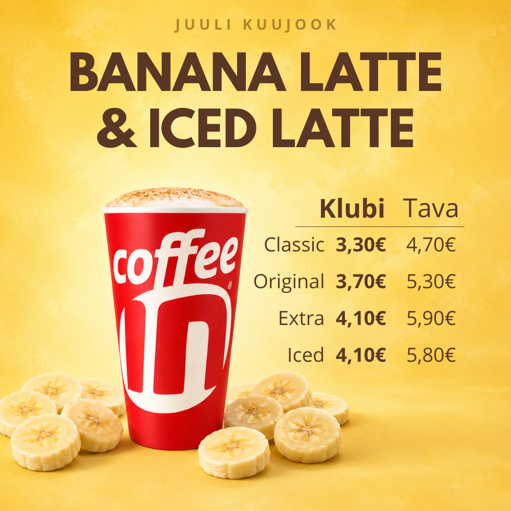 Juuli kuujook – Banana Latte & Iced Latte
