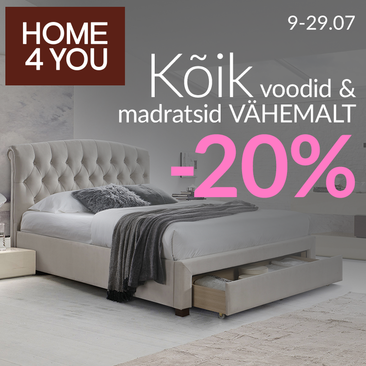 Mudime hinnad alla! Kõik voodid ja madratsid -20%