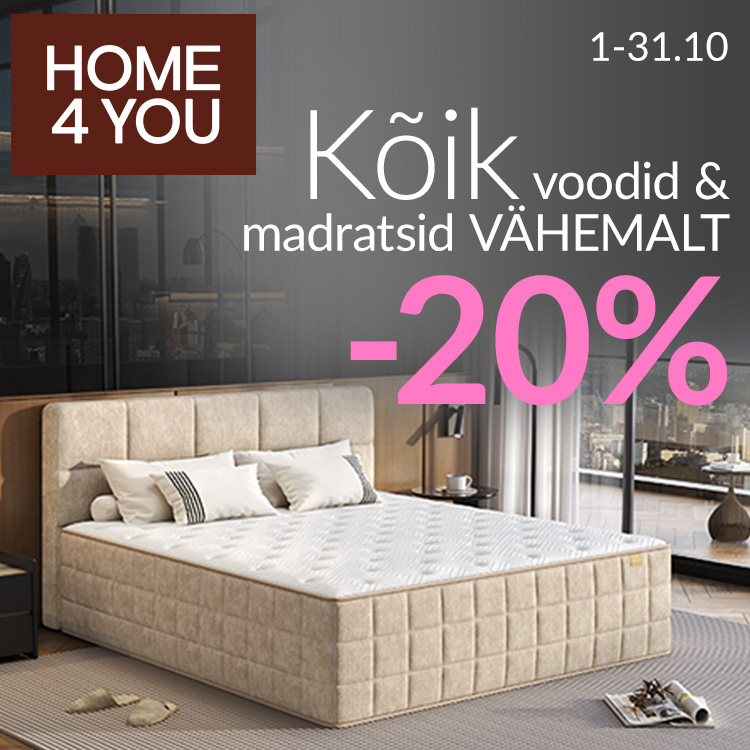 Mudime hinnad alla! Kõik voodid ja madratsid -20%